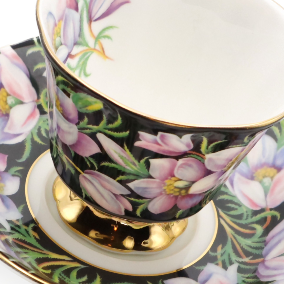 Royal Albert Porzellan Kaffee Tasse + Untertasse, Handbemalt